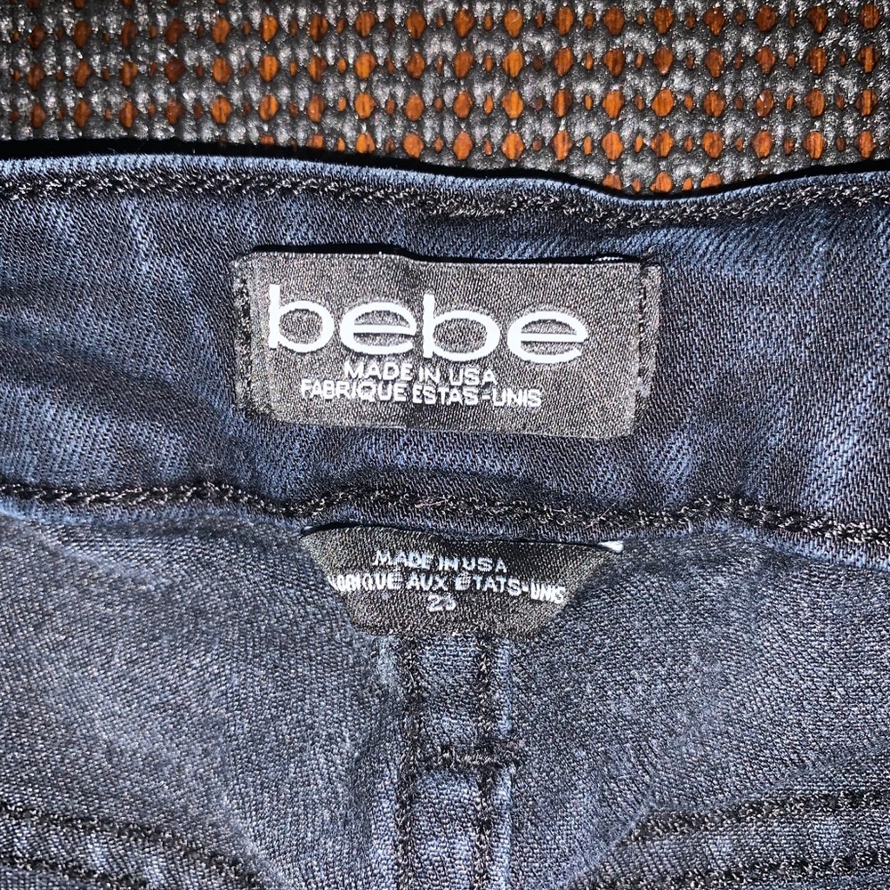 Bebe Size 26 Black Skinny Jeans